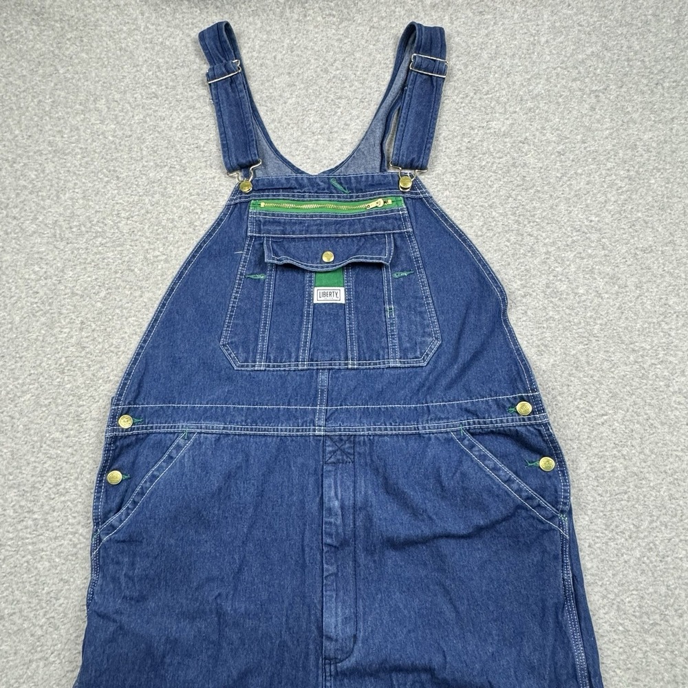 Liberty Bib Denim Overalls Mens 42x34 Zip Fly Workwear‎ Carpenter Farmer Chore